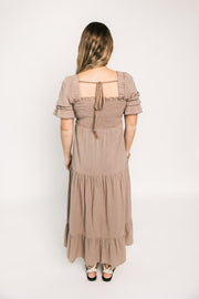 Ivy Dress | Caramel Pinstripe- Was $159 Now $69