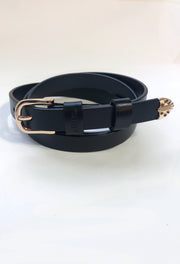 Albie Leather Belt | Black- WAS $59 NOW $20