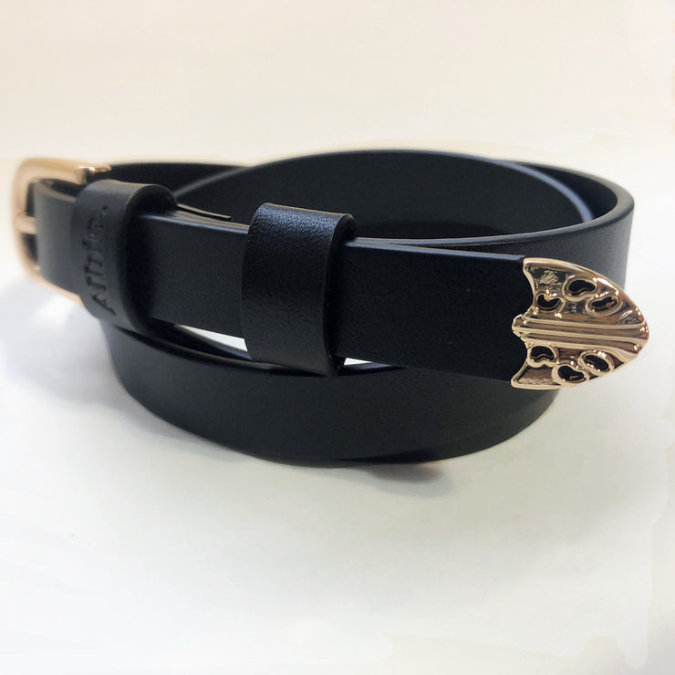Albie Leather Belt | Black- WAS $59 NOW $20